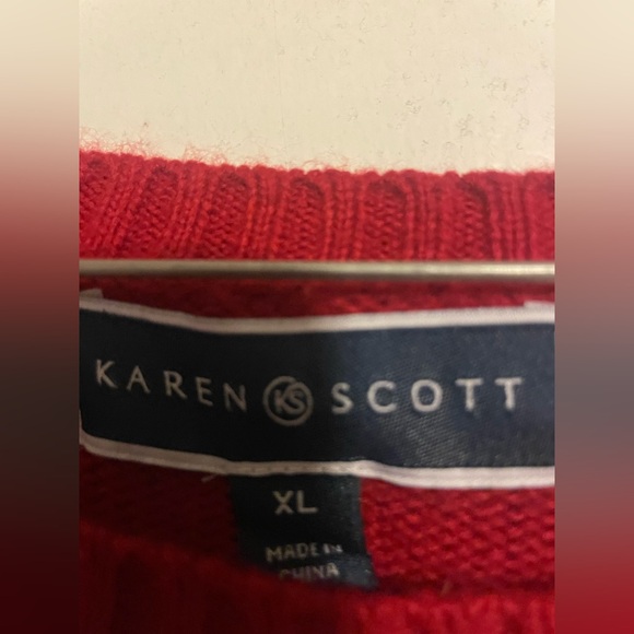 Karen Scott Christmas Sweater Women’s Size XL - Picture 2 of 3